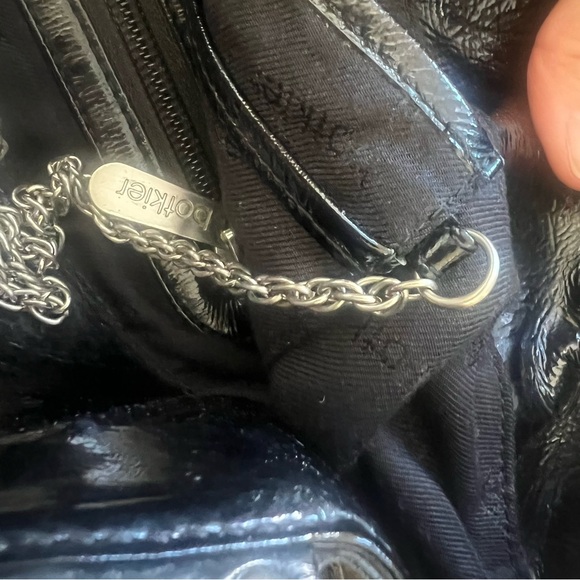 Botkier black patent leather St. Tropez handbag preowned shoulder/ top handle - Picture 8 of 16